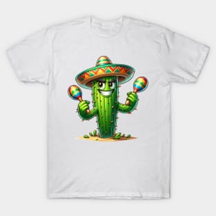 Fiesta Cactus - The Desert's Rhythmic Soul T-Shirt